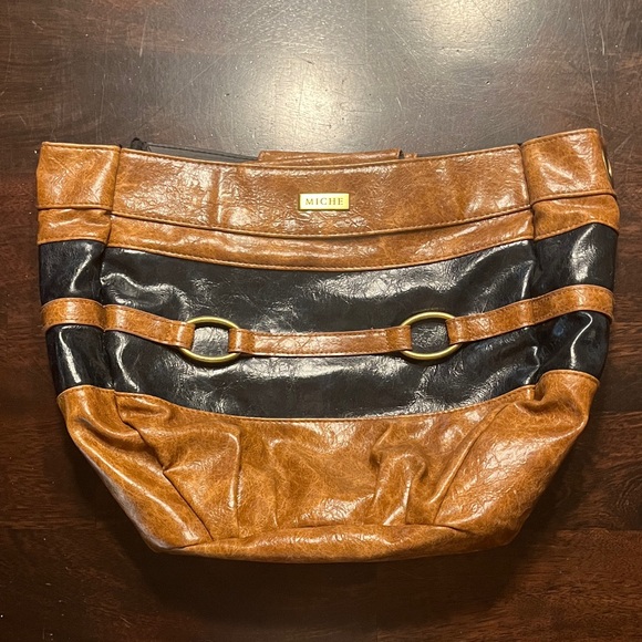 Miche Handbags - Miche ‘Madison’ Brown & Navy Demi Size Shell
